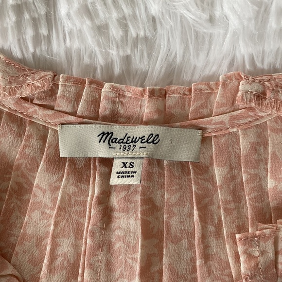 Madewell Bellshift Nightlily Pink Silk Blouse Size XS - Picture 5 of 9